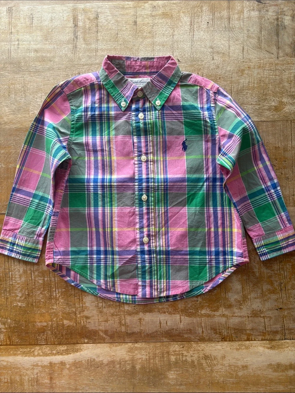 Ralph Lauren Baby Boy Plaid Shirt size 18m